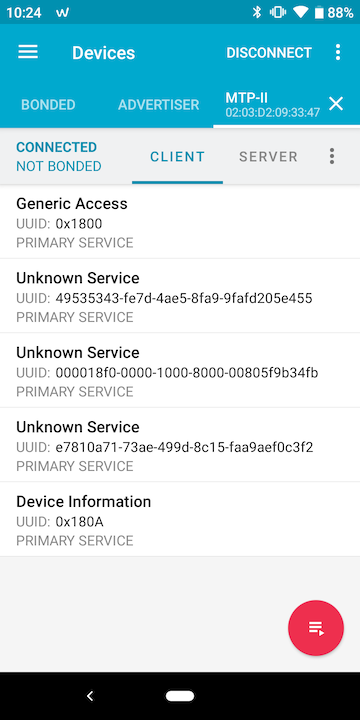 nRF Connect for Mobile - Device
